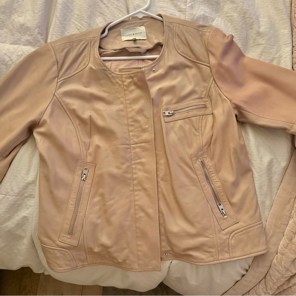 Blush Pink/ Tan Authentic Leather Jacket from Lucky Brand - Picture 1 of 1